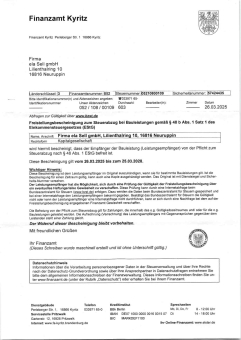 Freistellungsbescheinigung